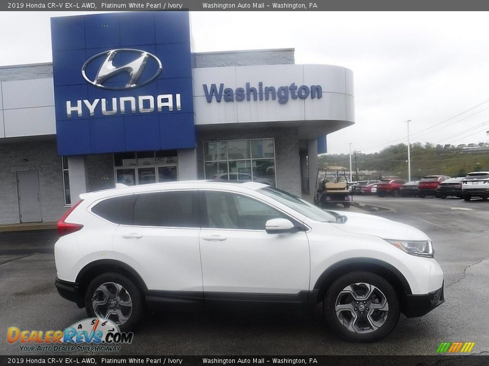 2019 Honda CR-V EX-L AWD Platinum White Pearl / Ivory Photo #2