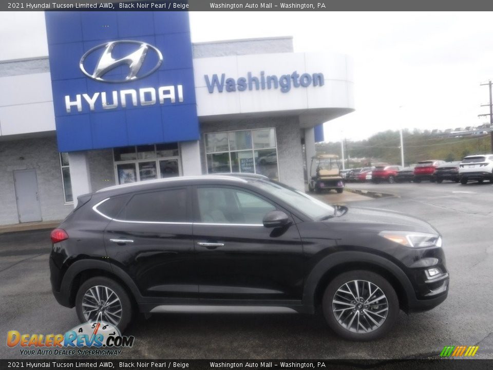 2021 Hyundai Tucson Limited AWD Black Noir Pearl / Beige Photo #2