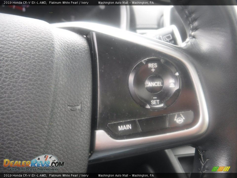 2019 Honda CR-V EX-L AWD Platinum White Pearl / Ivory Photo #27
