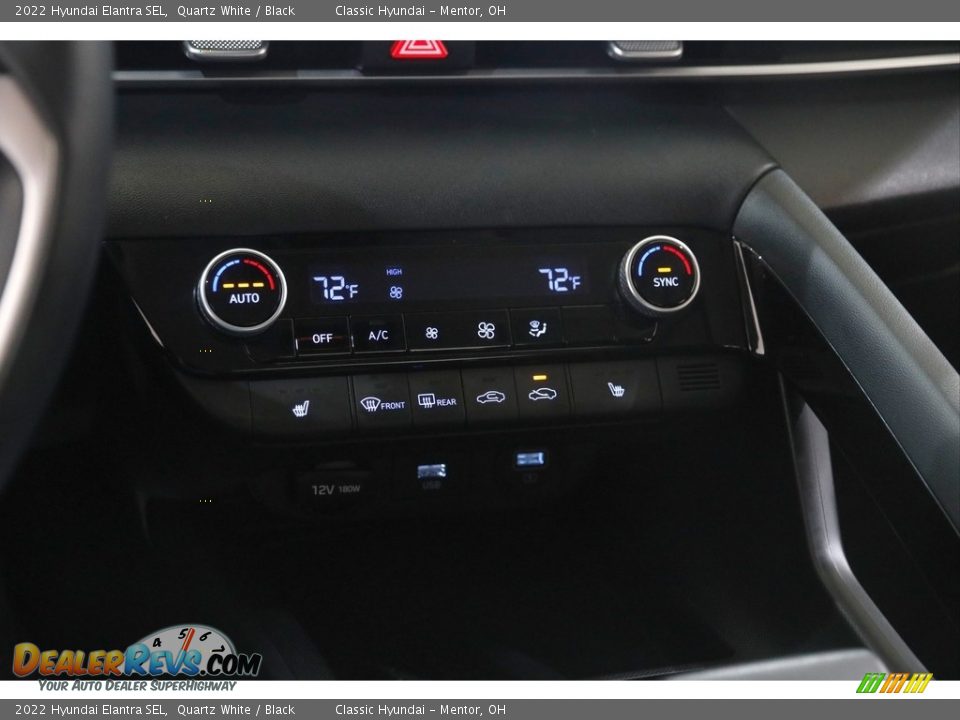 2022 Hyundai Elantra SEL Quartz White / Black Photo #12