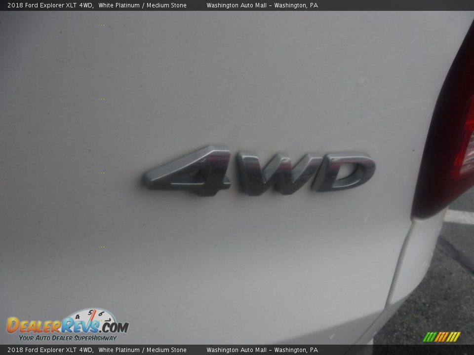 2018 Ford Explorer XLT 4WD White Platinum / Medium Stone Photo #11