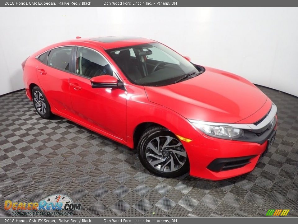 2018 Honda Civic EX Sedan Rallye Red / Black Photo #4