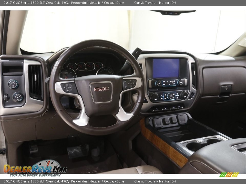 Dashboard of 2017 GMC Sierra 1500 SLT Crew Cab 4WD Photo #7