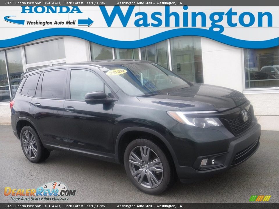 2020 Honda Passport EX-L AWD Black Forest Pearl / Gray Photo #1