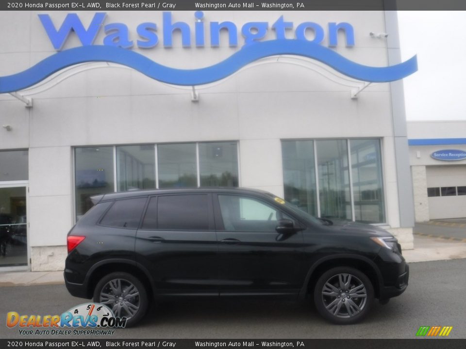 2020 Honda Passport EX-L AWD Black Forest Pearl / Gray Photo #2