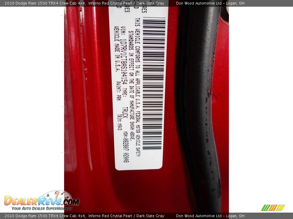 2010 Dodge Ram 1500 TRX4 Crew Cab 4x4 Inferno Red Crystal Pearl / Dark Slate Gray Photo #28