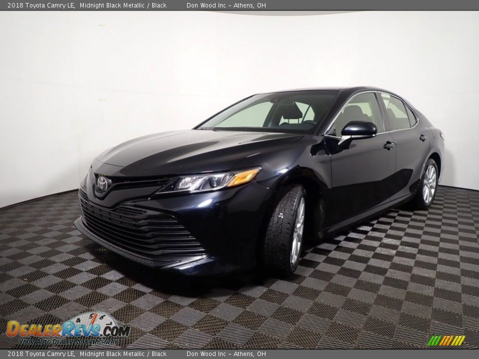 2018 Toyota Camry LE Midnight Black Metallic / Black Photo #7
