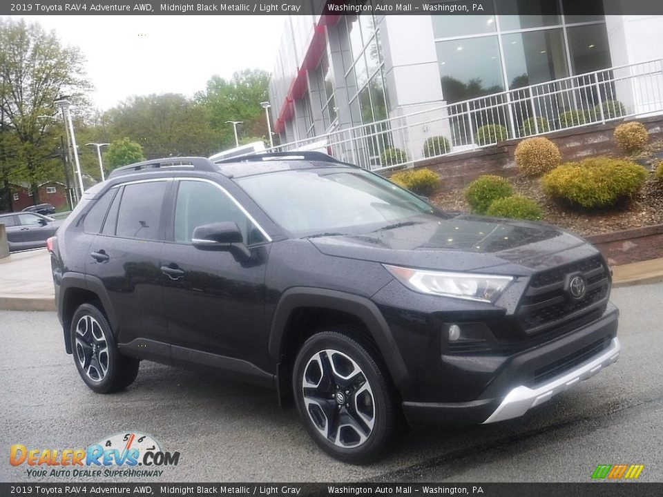 2019 Toyota RAV4 Adventure AWD Midnight Black Metallic / Light Gray Photo #1