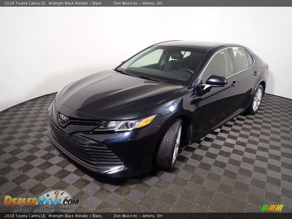 2018 Toyota Camry LE Midnight Black Metallic / Black Photo #8