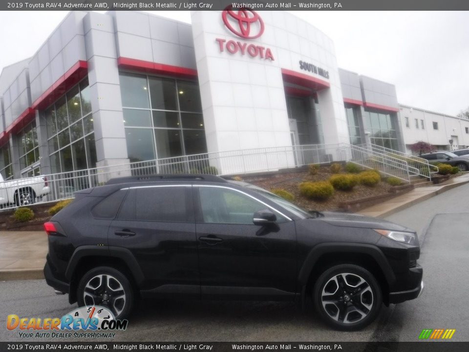 2019 Toyota RAV4 Adventure AWD Midnight Black Metallic / Light Gray Photo #2