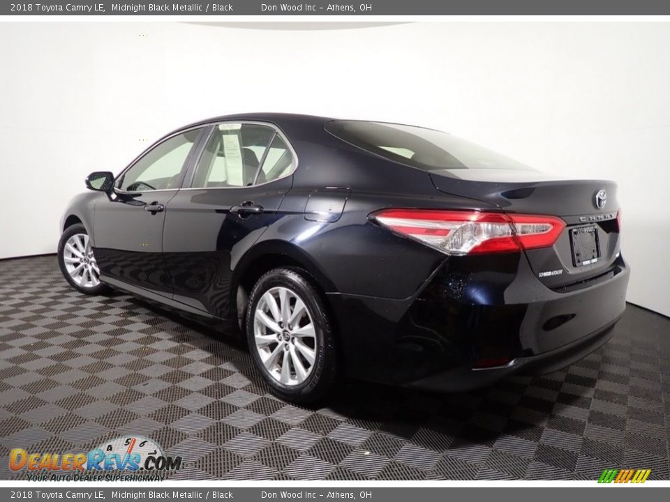 2018 Toyota Camry LE Midnight Black Metallic / Black Photo #9