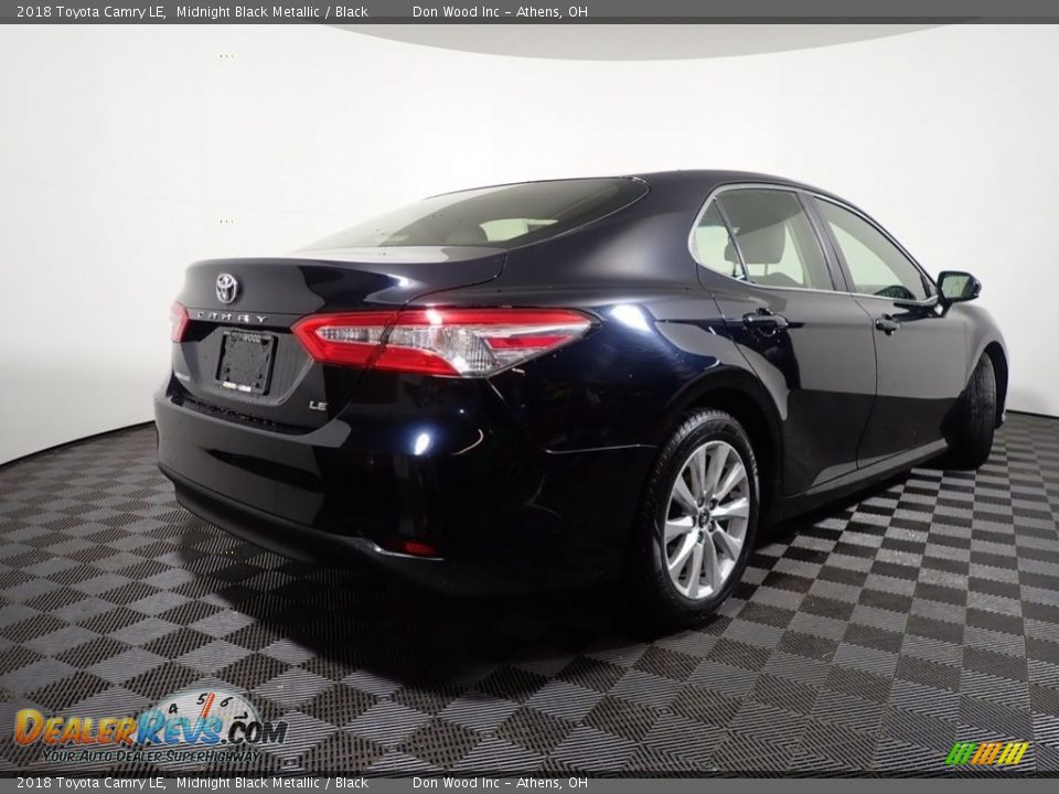 2018 Toyota Camry LE Midnight Black Metallic / Black Photo #14