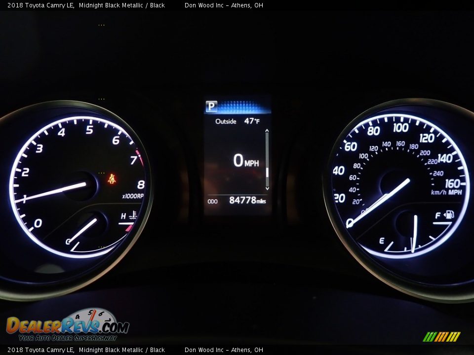 2018 Toyota Camry LE Midnight Black Metallic / Black Photo #24