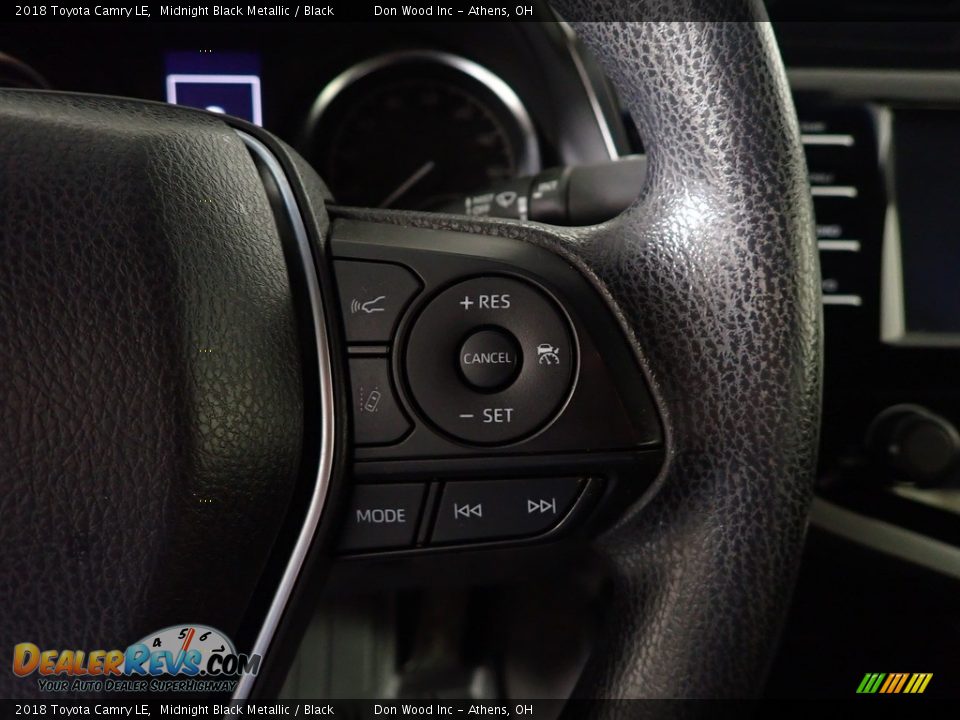 2018 Toyota Camry LE Midnight Black Metallic / Black Photo #26
