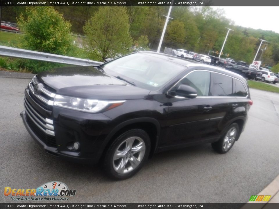 2018 Toyota Highlander Limited AWD Midnight Black Metallic / Almond Photo #14