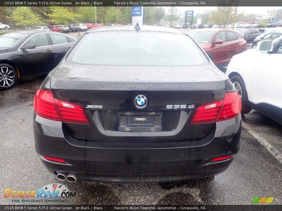 2016 BMW 5 Series 535d xDrive Sedan Jet Black / Black Photo #3