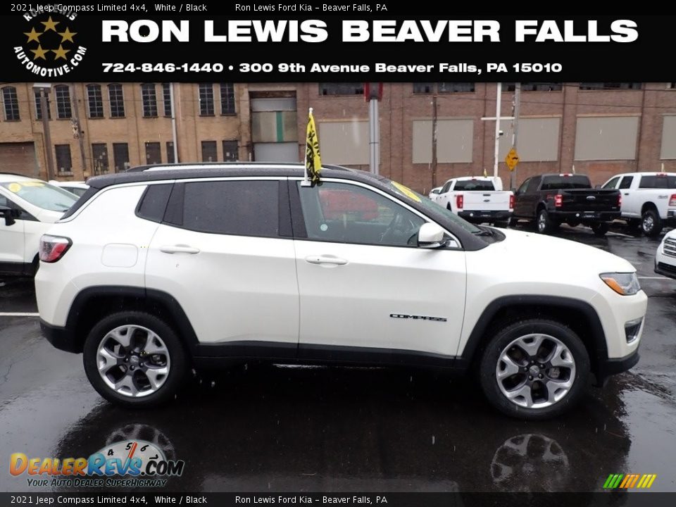 2021 Jeep Compass Limited 4x4 White / Black Photo #1