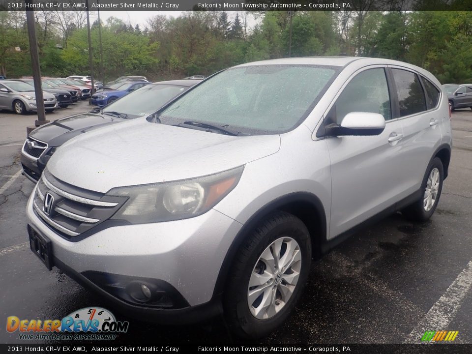 2013 Honda CR-V EX AWD Alabaster Silver Metallic / Gray Photo #1
