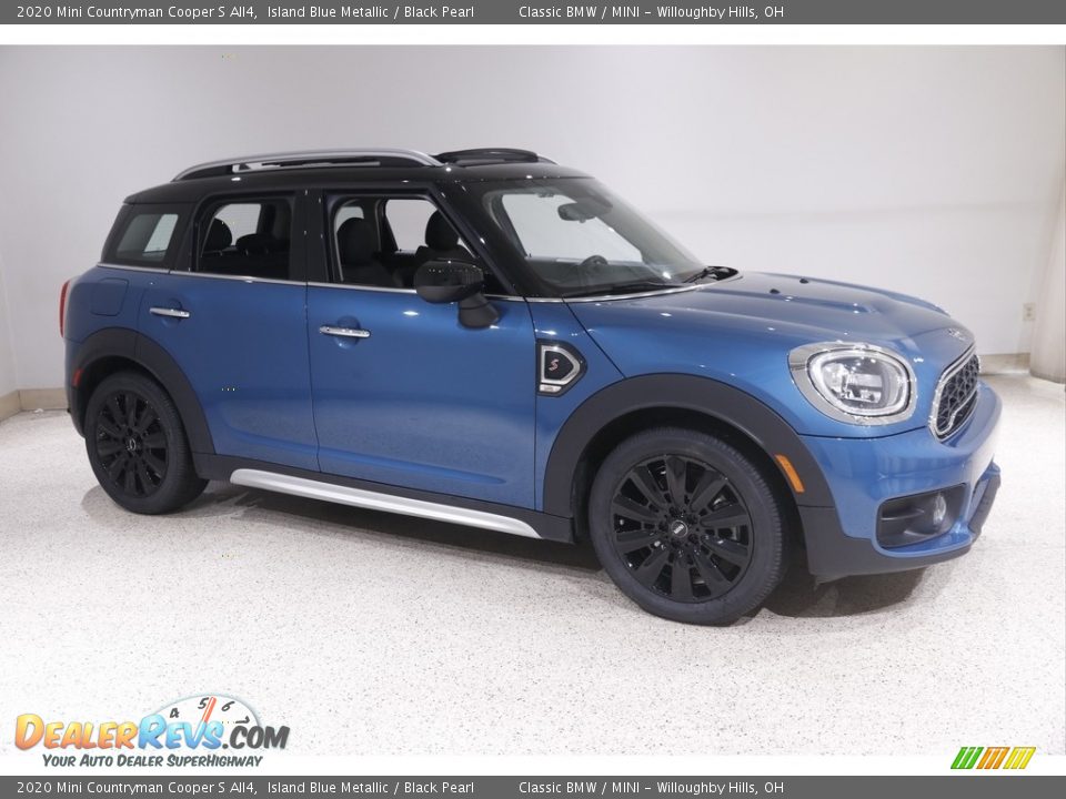 2020 Mini Countryman Cooper S All4 Island Blue Metallic / Black Pearl Photo #1
