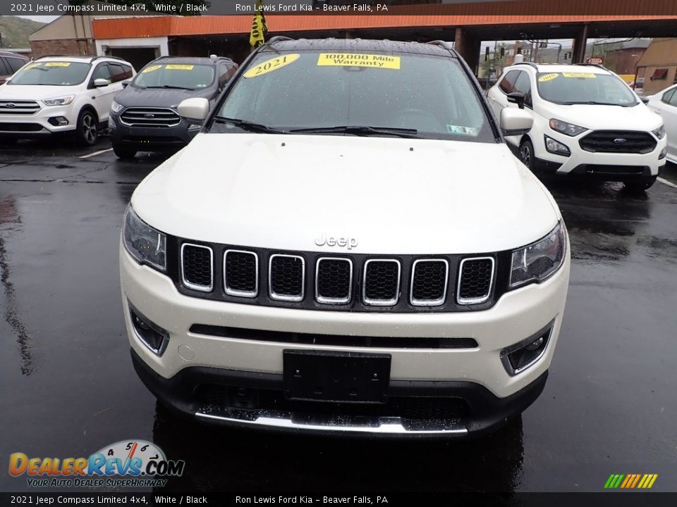 2021 Jeep Compass Limited 4x4 White / Black Photo #3
