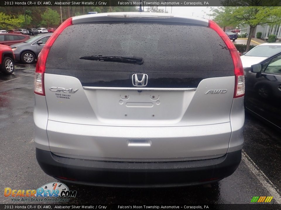 2013 Honda CR-V EX AWD Alabaster Silver Metallic / Gray Photo #3