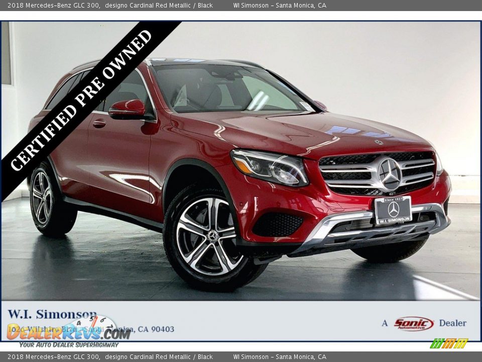 2018 Mercedes-Benz GLC 300 designo Cardinal Red Metallic / Black Photo #1