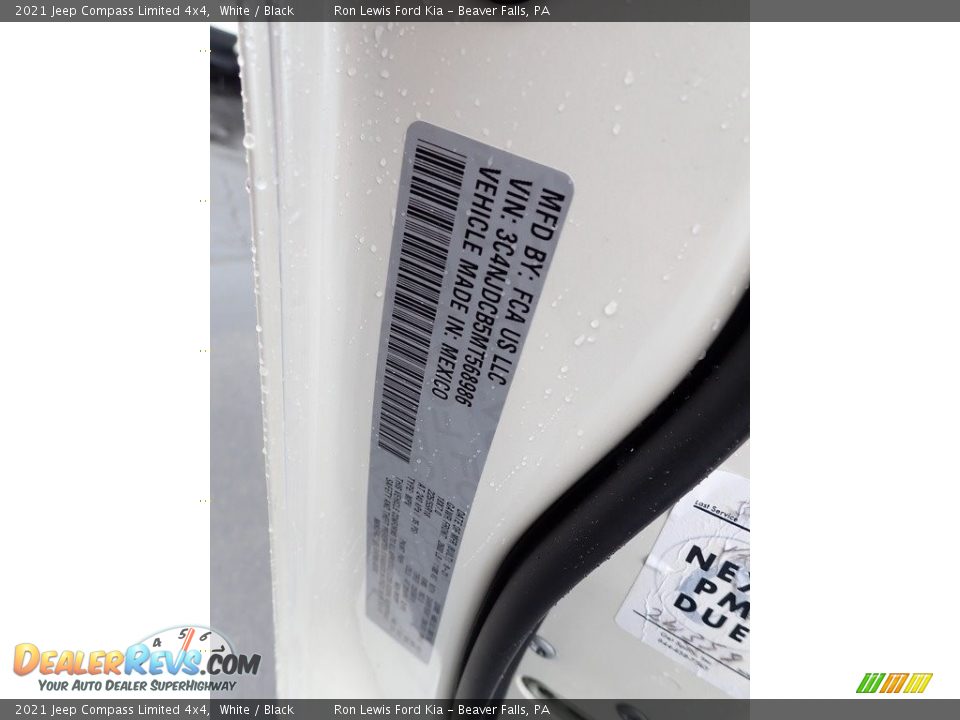 2021 Jeep Compass Limited 4x4 White / Black Photo #20