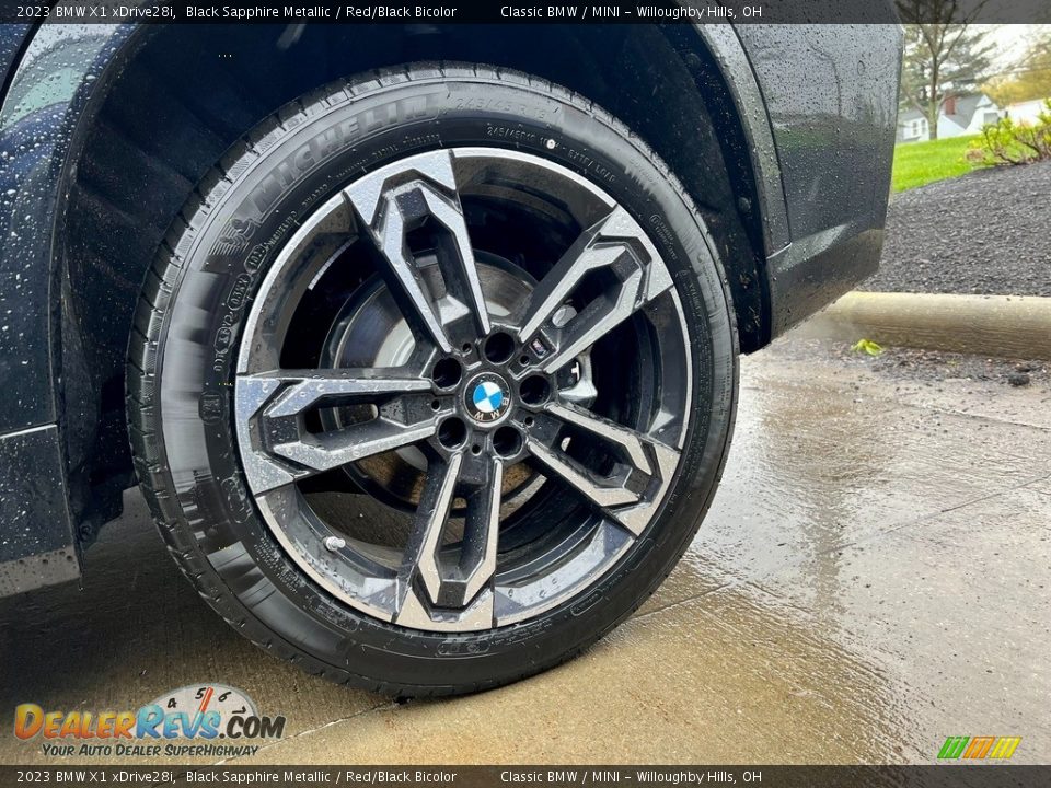 2023 BMW X1 xDrive28i Black Sapphire Metallic / Red/Black Bicolor Photo #2