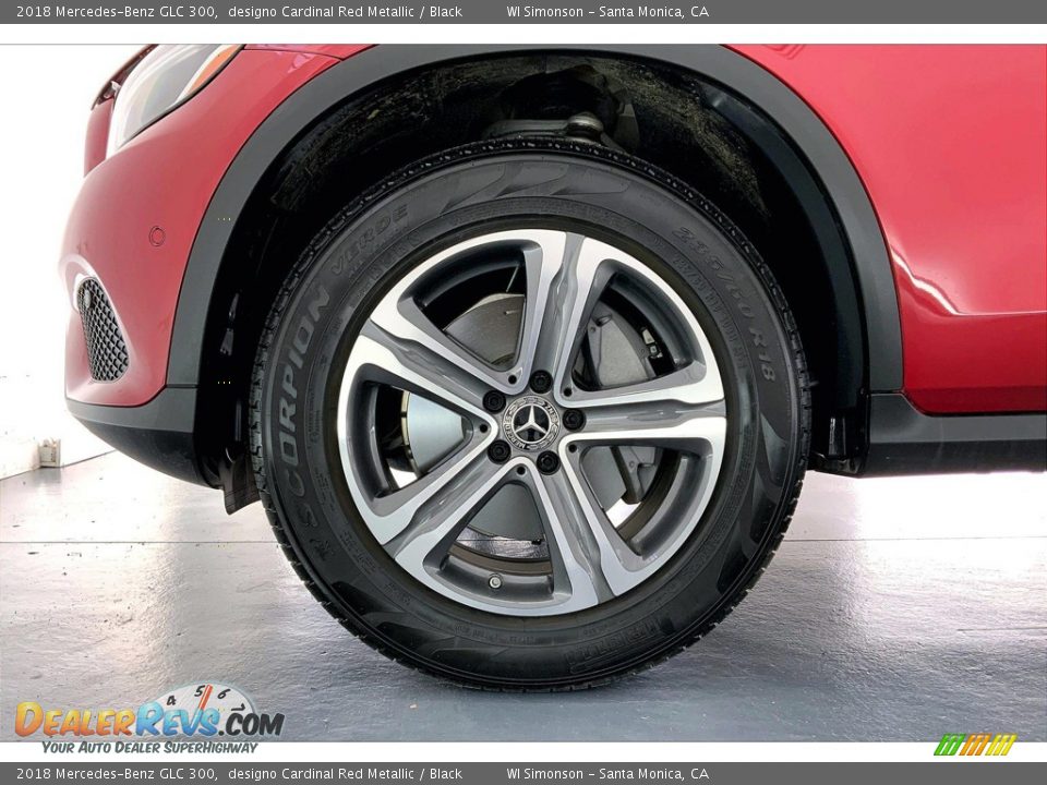 2018 Mercedes-Benz GLC 300 designo Cardinal Red Metallic / Black Photo #8