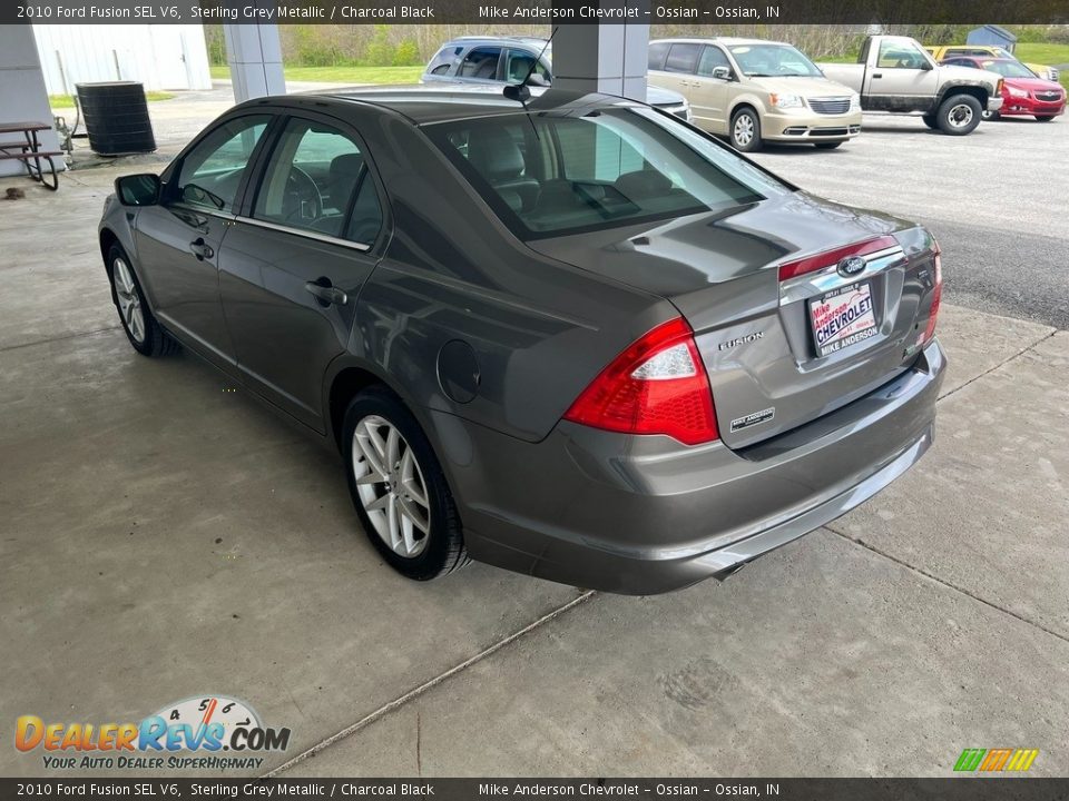 2010 Ford Fusion SEL V6 Sterling Grey Metallic / Charcoal Black Photo #10