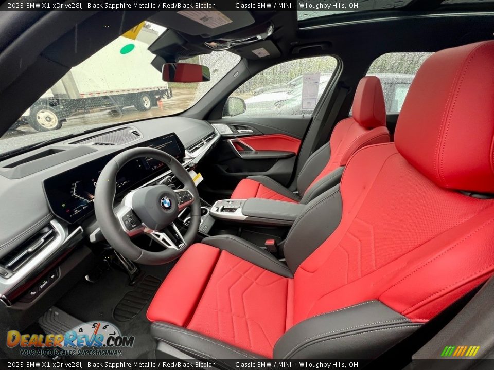 Red/Black Bicolor Interior - 2023 BMW X1 xDrive28i Photo #7