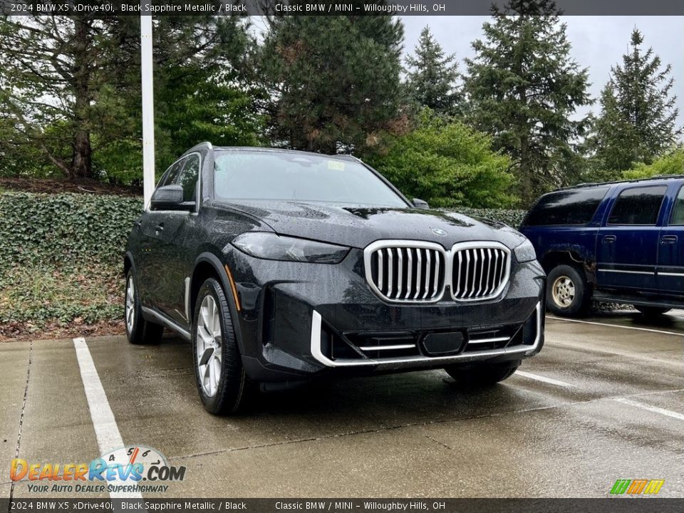 2024 BMW X5 xDrive40i Black Sapphire Metallic / Black Photo #1