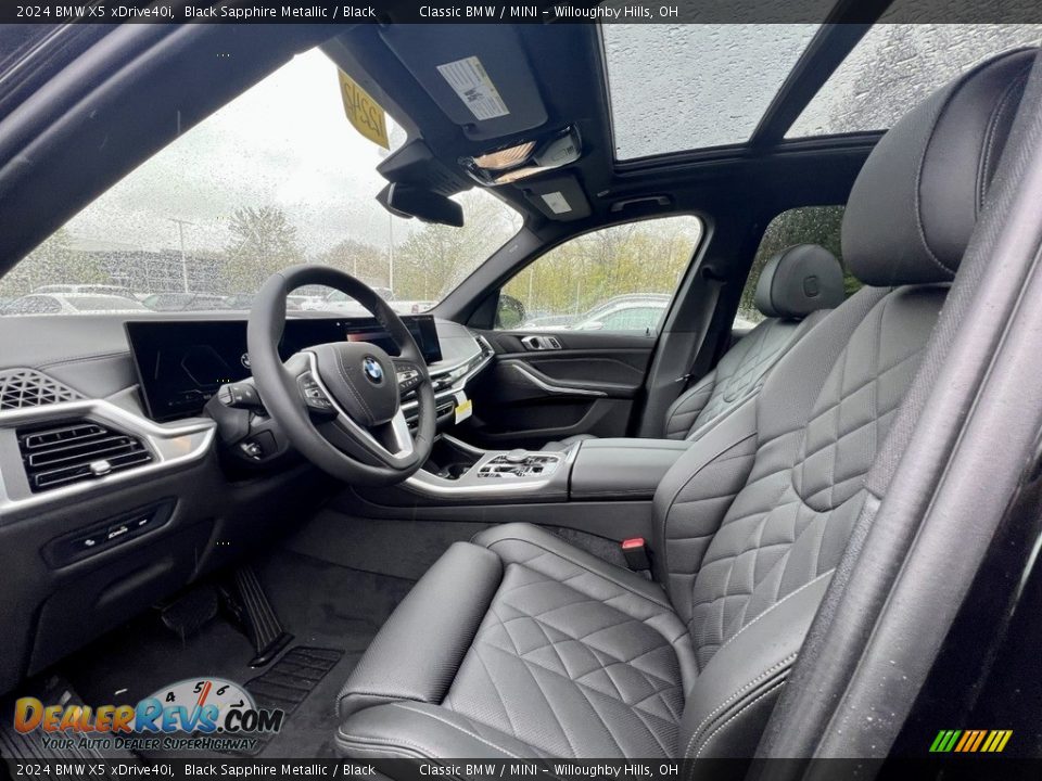 Black Interior - 2024 BMW X5 xDrive40i Photo #6
