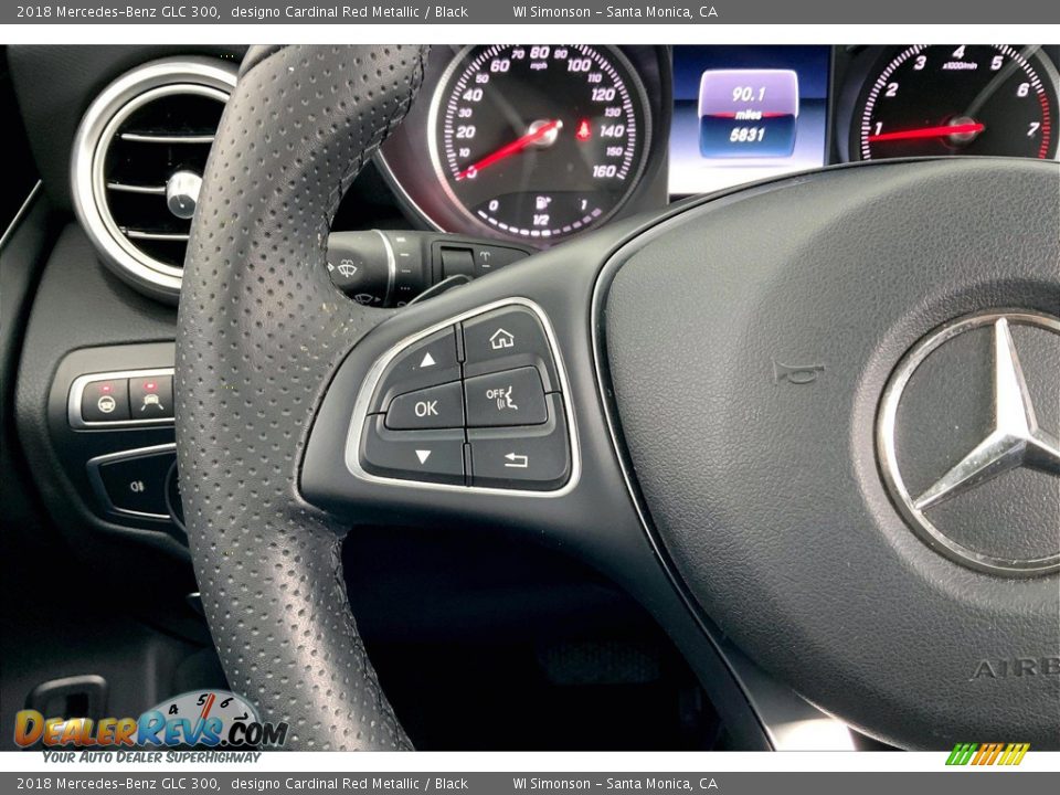 2018 Mercedes-Benz GLC 300 designo Cardinal Red Metallic / Black Photo #21