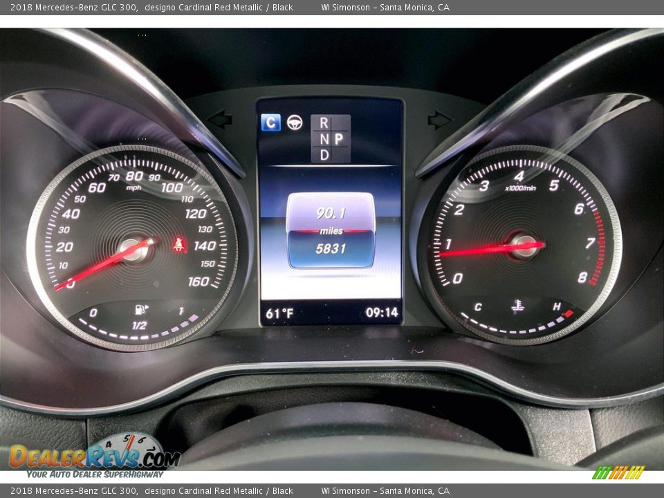 2018 Mercedes-Benz GLC 300 designo Cardinal Red Metallic / Black Photo #23