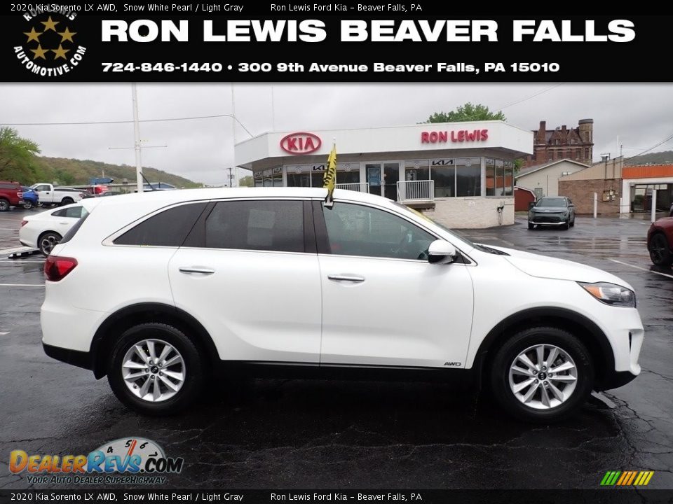 2020 Kia Sorento LX AWD Snow White Pearl / Light Gray Photo #1