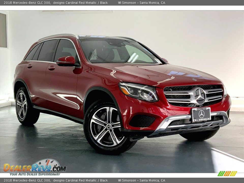 2018 Mercedes-Benz GLC 300 designo Cardinal Red Metallic / Black Photo #34