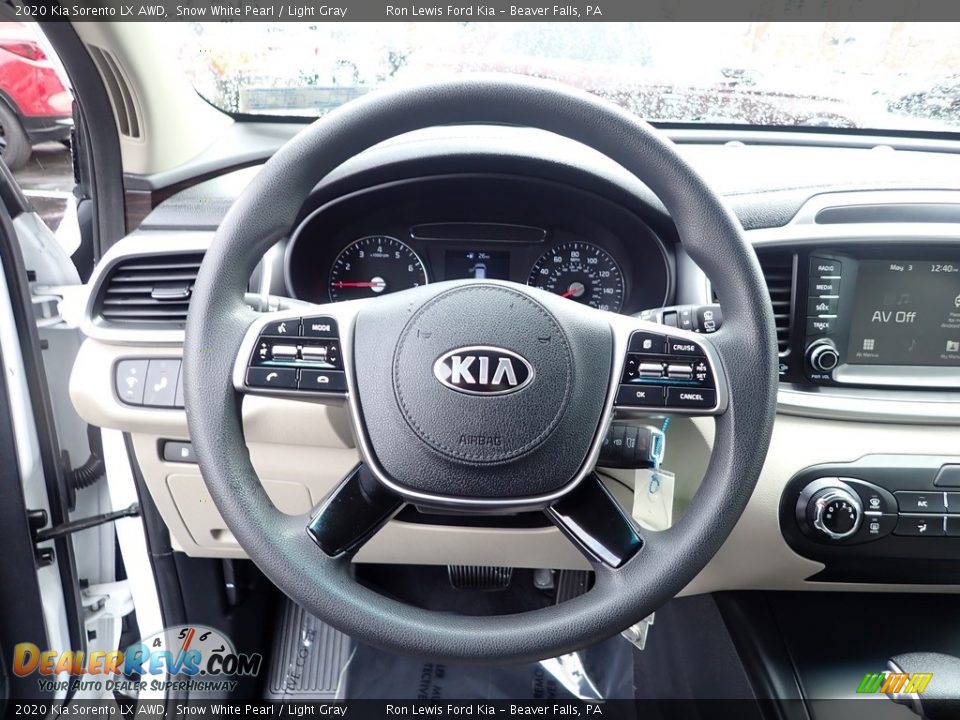 2020 Kia Sorento LX AWD Snow White Pearl / Light Gray Photo #19