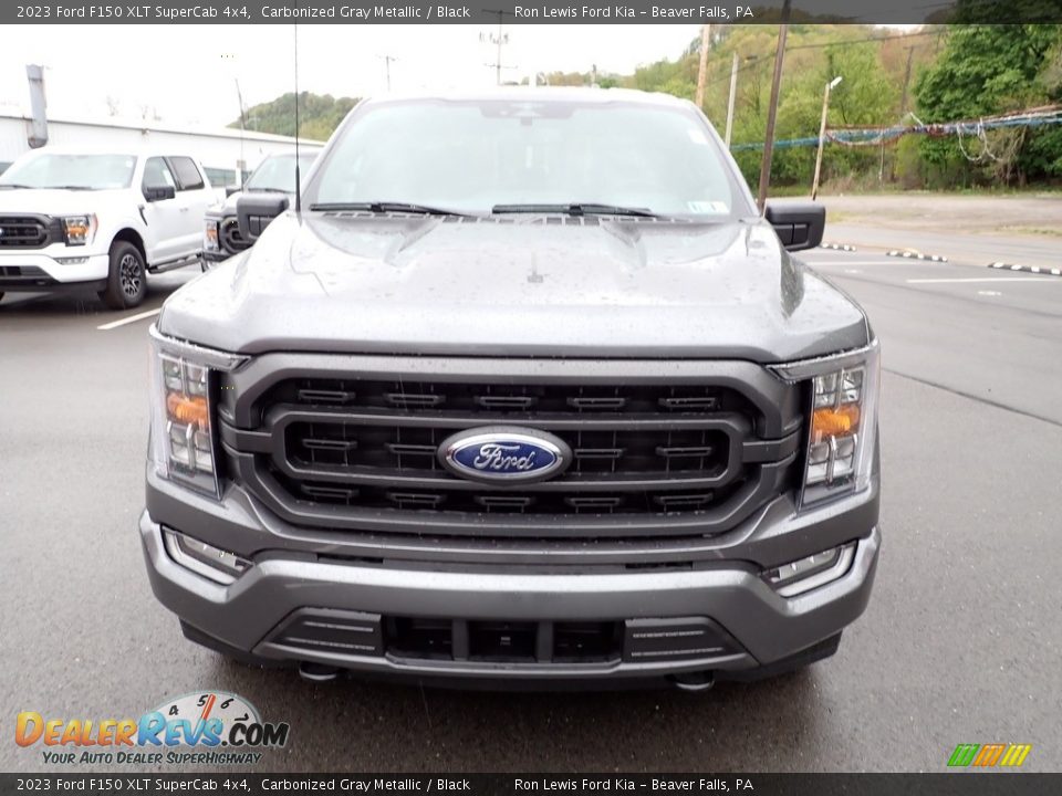 2023 Ford F150 XLT SuperCab 4x4 Carbonized Gray Metallic / Black Photo #3