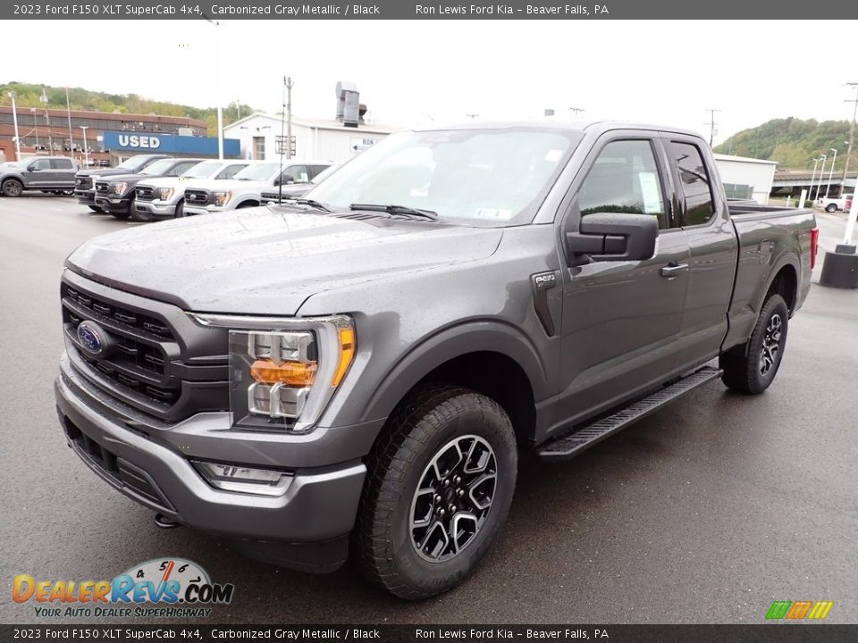 2023 Ford F150 XLT SuperCab 4x4 Carbonized Gray Metallic / Black Photo #4