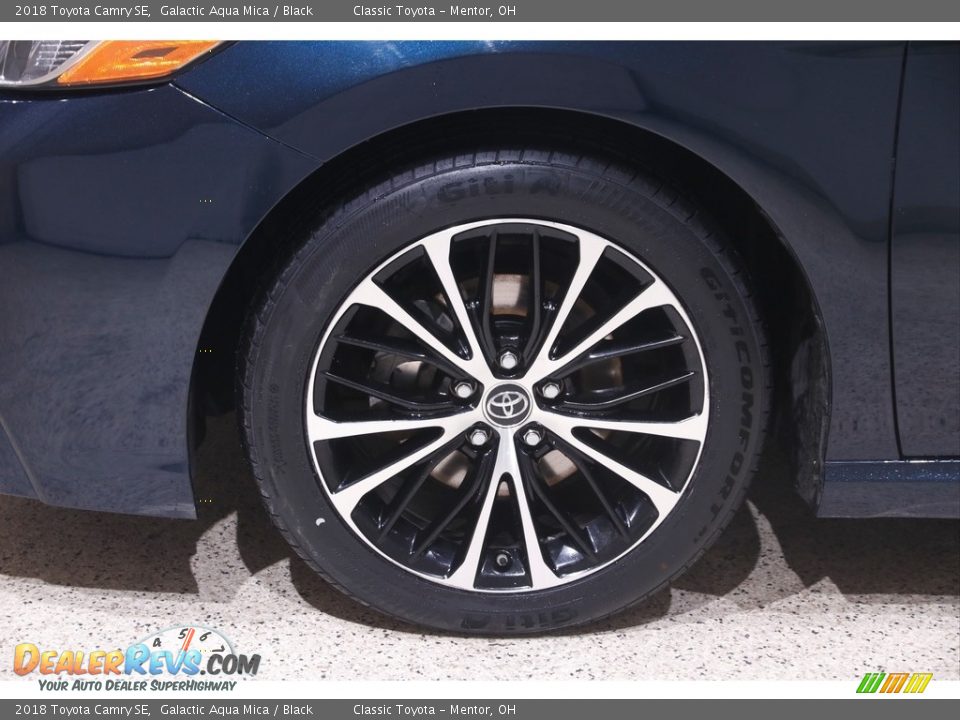 2018 Toyota Camry SE Galactic Aqua Mica / Black Photo #18