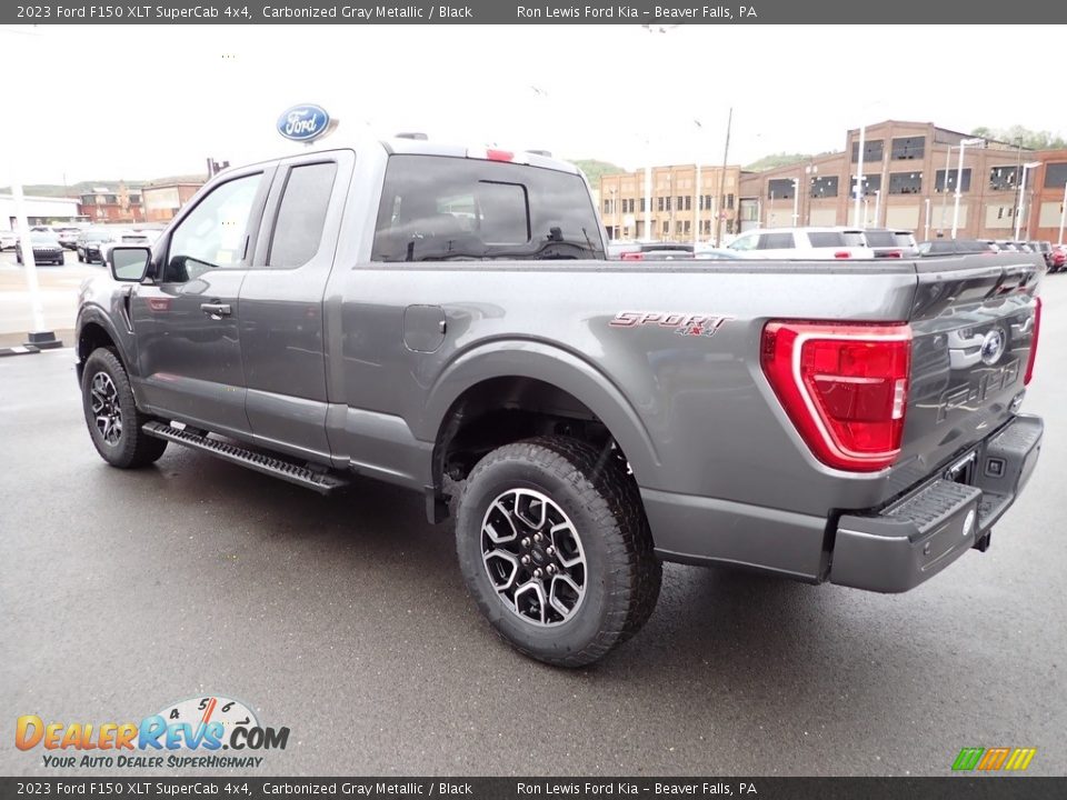 2023 Ford F150 XLT SuperCab 4x4 Carbonized Gray Metallic / Black Photo #6