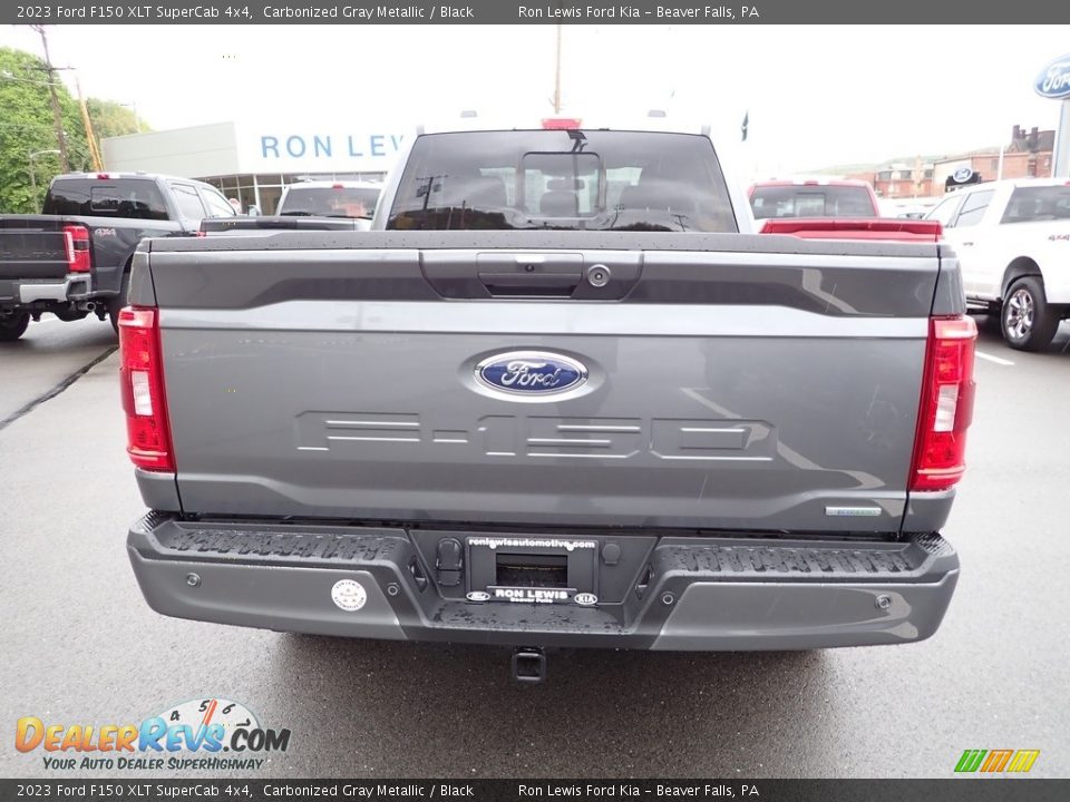 2023 Ford F150 XLT SuperCab 4x4 Carbonized Gray Metallic / Black Photo #7