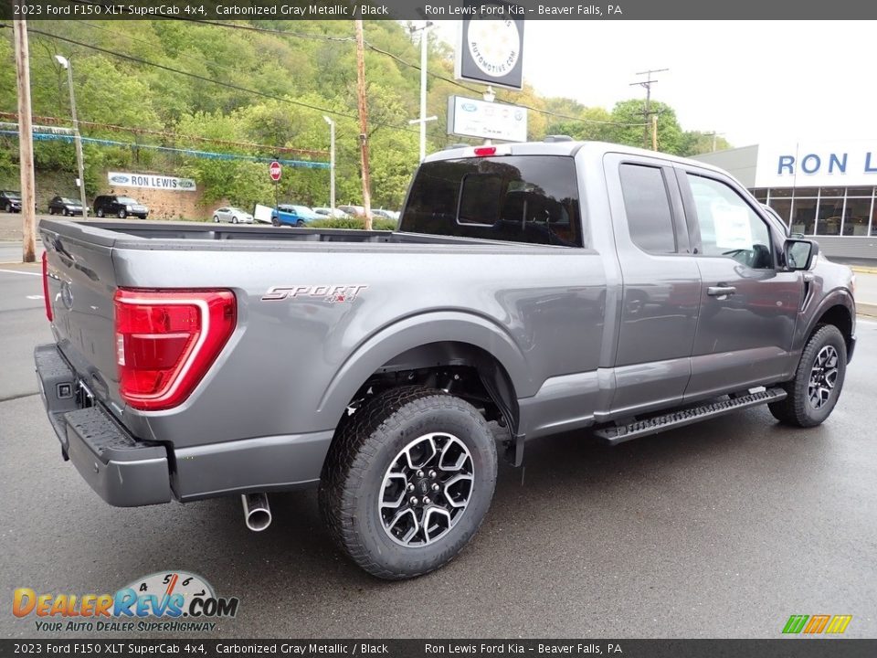 2023 Ford F150 XLT SuperCab 4x4 Carbonized Gray Metallic / Black Photo #8