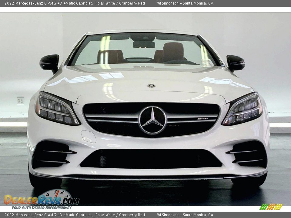 2022 Mercedes-Benz C AMG 43 4Matic Cabriolet Polar White / Cranberry Red Photo #2