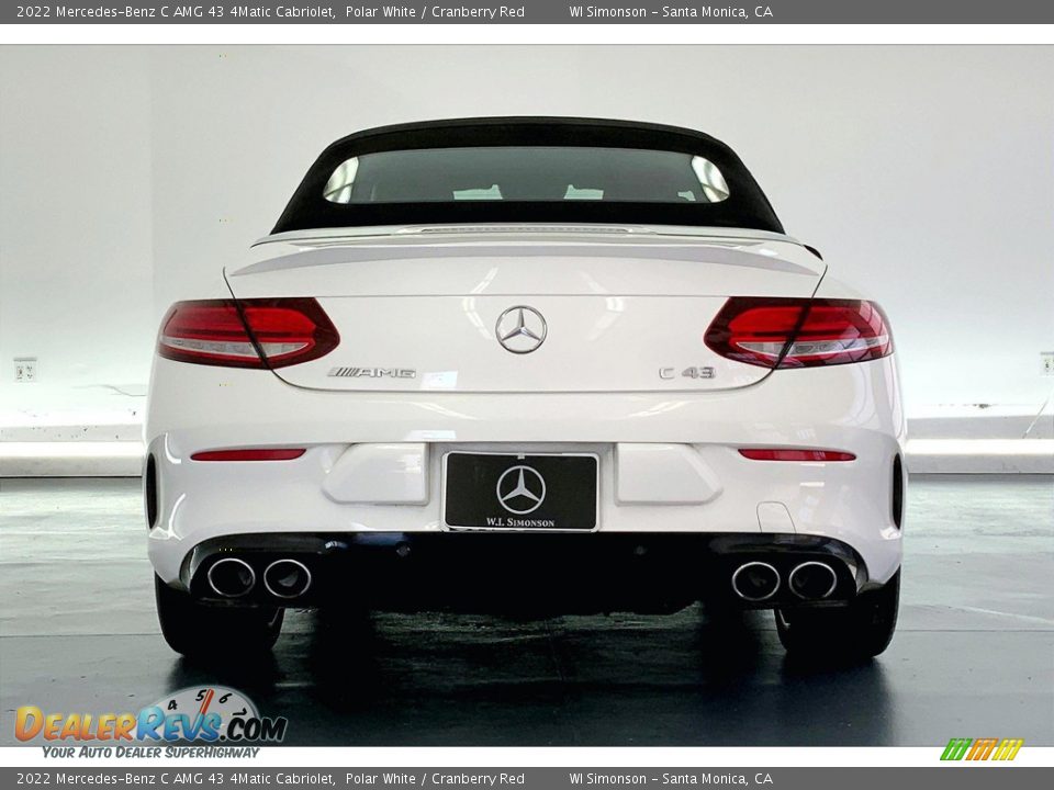 2022 Mercedes-Benz C AMG 43 4Matic Cabriolet Polar White / Cranberry Red Photo #3