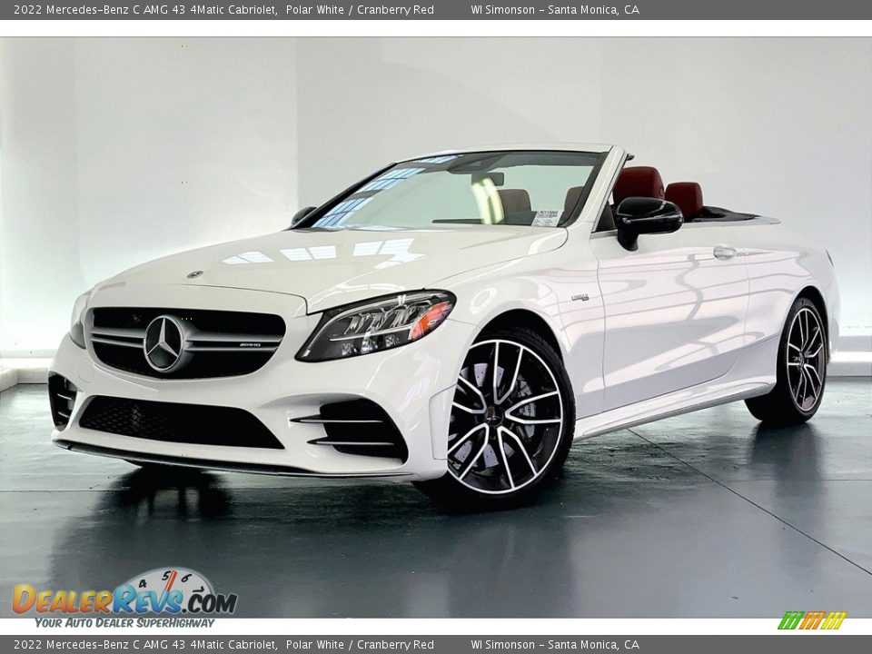 Front 3/4 View of 2022 Mercedes-Benz C AMG 43 4Matic Cabriolet Photo #12