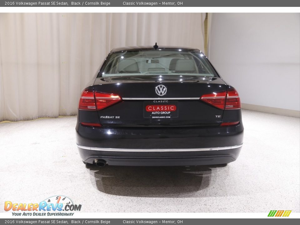 2016 Volkswagen Passat SE Sedan Black / Cornsilk Beige Photo #19