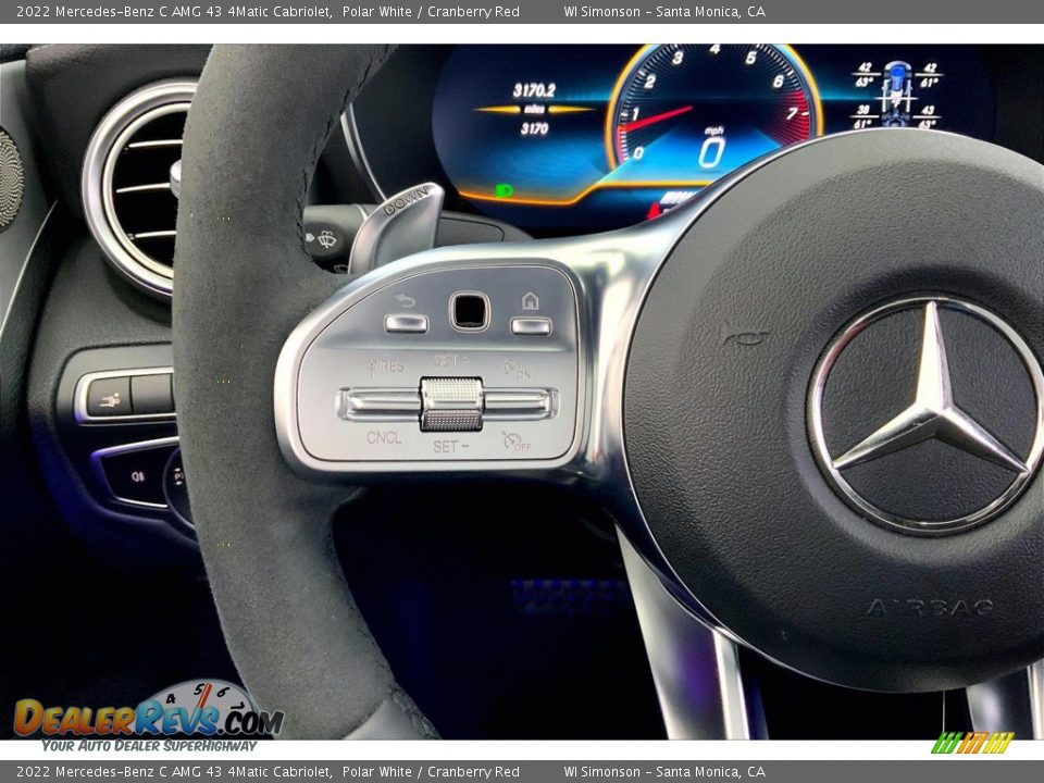2022 Mercedes-Benz C AMG 43 4Matic Cabriolet Steering Wheel Photo #21