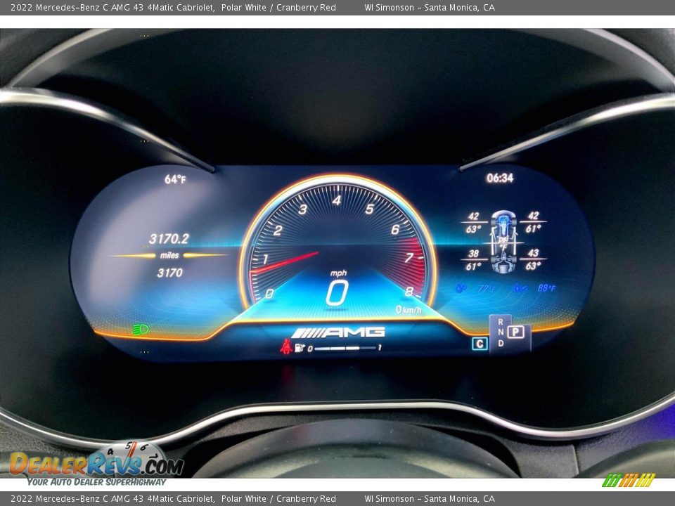 2022 Mercedes-Benz C AMG 43 4Matic Cabriolet Gauges Photo #23